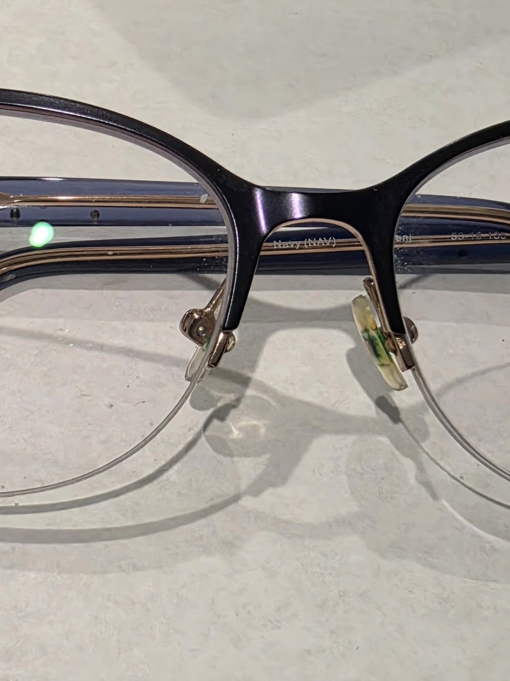 Navy Badgley Mischka Semi-Rimless Women's Eyeglass Frames
